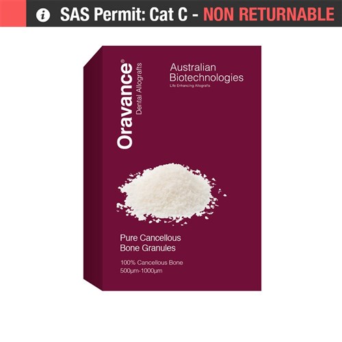 ORAVANCE Pure Cancellous Granules - 500um-1000um - 0.5cc