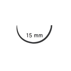 Aesculap Suture SILKAM, Black, HS15, 3/0, 1/2 Circle Reverse Cutting, 15mm, 45cm x 36-Pack