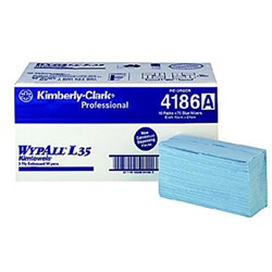 WYPALL L30 Grab n Clean Tissue Wipers Blue 42x24cm 10 Pks 75