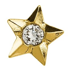 Twinkles Star with Diamond 0,010ct Gold 22k