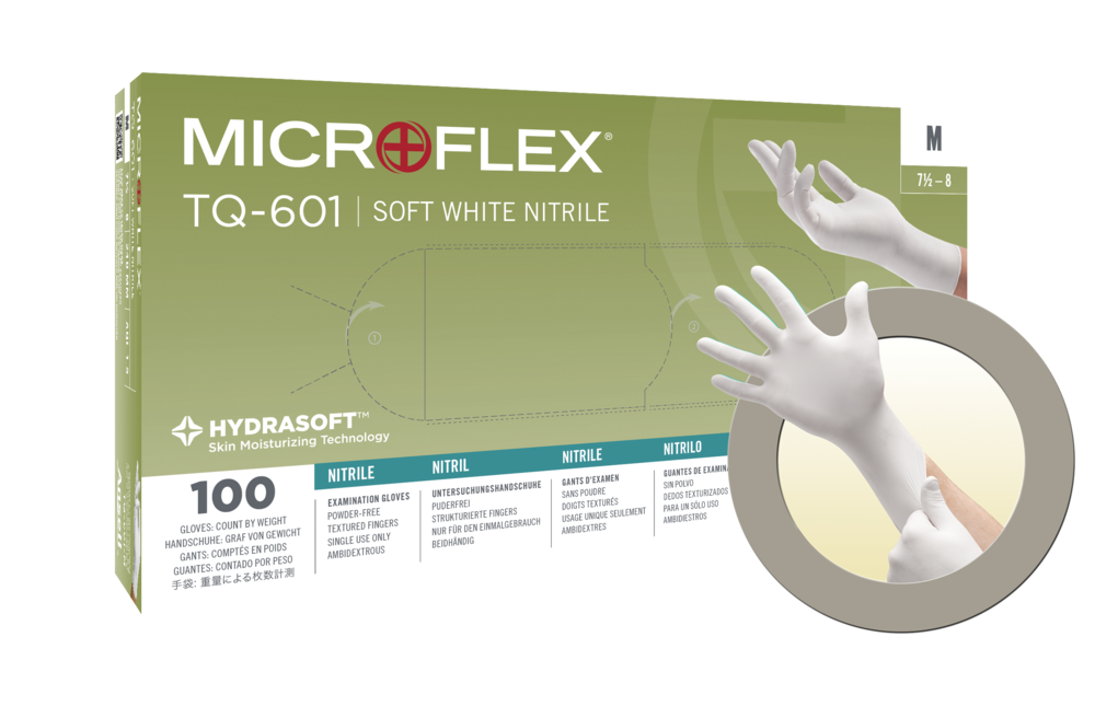 Microflex Soft Touch White Nitrile Gloves Product Image