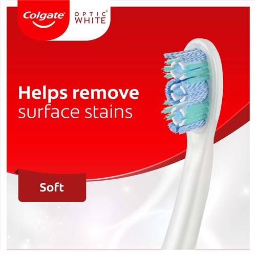 Colgate Sonic Toothbrush - 360 Optic White - Soft Bristles, 6-Pack
