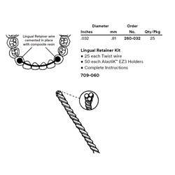 Ling. Retainer Wire .032 7"