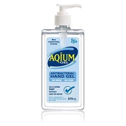 AQIUM Antibacterial Hand Gel 375ml Pump Pack