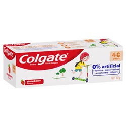 Colgate Kids 0% Artificial Toothpaste 4-6 yrs 80g x 12