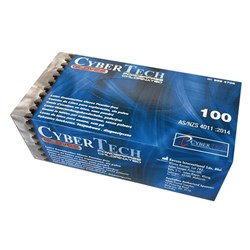 CYBERTECH Latex PF Gloves Xsmall Box of 100