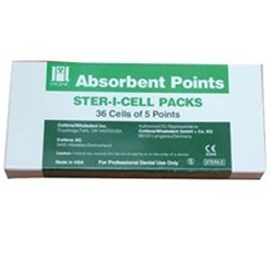 HYGENIC Paper Points Size 25 Sterile Cell Pack Box of 180