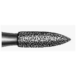 Komet Diamond Bur - 6860-014 - Flame Short - Coarse - High Speed, Friction Grip (FG), 5-Pack