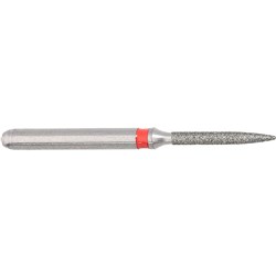 Komet Diamond Bur - 8862-010 - Flame - Fine Red - High Speed, Friction Grip (FG), 5-Pack