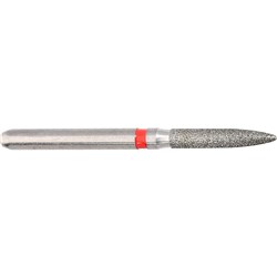 Komet Diamond Bur - 8862-014 - Flame - Fine Red - High Speed, Friction Grip (FG), 5-Pack