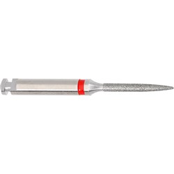 Komet Diamond Bur - 8863-012 - Long Flame - Fine Red - Slow Speed, Right Angle (RA), 5-Pack