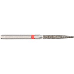Komet Diamond Bur - 8863-010 - Long Flame - Fine Red - High Speed, Friction Grip (FG), 5-Pack