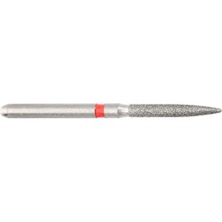 Komet Diamond Bur - 8863-014 - Long Flame - Fine Red - High Speed, Friction Grip (FG), 5-Pack
