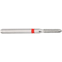 Komet Diamond Bur - 8877-012 - Torpedo - Fine Red - High Speed, Friction Grip (FG), 5-Pack