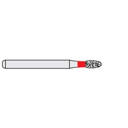 Ecoline Diamond Bur - 379-014 Egg - Occlusal Reduction - High Speed, Friction Grip (FG), 50-Pack