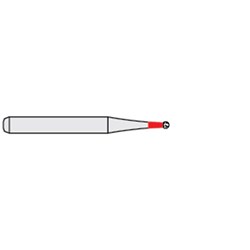 Ecoline Diamond Bur - 801-010 - Round - High Speed, Friction Grip (FG)S Short, 50-Pack