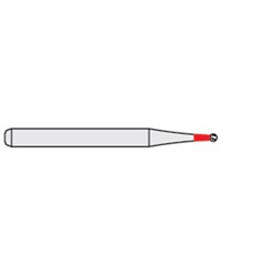 Ecoline Diamond Bur - 801-006 - Round - High Speed, Friction Grip (FG), 50-Pack