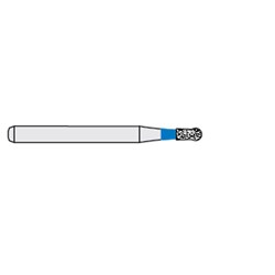 Ecoline Diamond Bur - 802-012 - Round Coated Neck - High Speed, Friction Grip (FG), 50-Pack