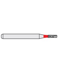 Ecoline Diamond Bur - 835-008 - Short Cylinder - High Speed, Friction Grip (FG), 50-Pack