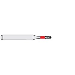 Ecoline Diamond Bur - 838-007 - Short Cylinder Round - High Speed, Friction Grip (FG)S, 50-Pack