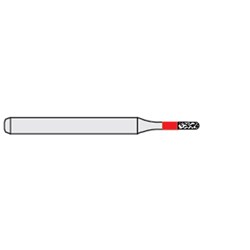 Ecoline Diamond Bur - 838M-007 - Microprep Cylinder Round - High Speed, Friction Grip (FG), 5-Pack