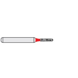 Ecoline Diamond Bur - 838-009 - Long Cylinder Round - High Speed, Friction Grip (FG), 50-Pack