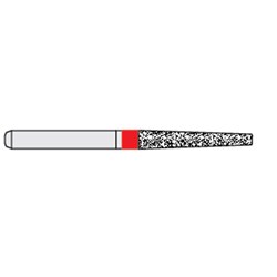 Ecoline Diamond Bur - 848-016 - Long Flat End Taper - High Speed, Friction Grip (FG), 50-Pack