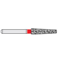 Ecoline Diamond Bur - 848-023 - Long Flat End Taper - High Speed, Friction Grip (FG), 50-Pack