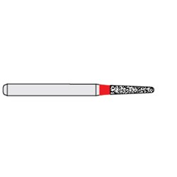 Ecoline Diamond Bur - 855-012 - Round End Taper - High Speed, Friction Grip (FG), 50-Pack