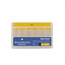 EdgeSEQUEL Paper Point 04 Taper Size 20 Pack of 60