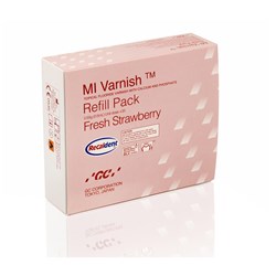 MI Varnish Strawberry Pack 35 x0.4ml Unit dose & 50 Brushes