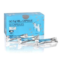 GC FUJI VIII GP Capsules - Auto-Cured Resin-Reinforced Glass Ionomer - Shade A2, 50-Pack