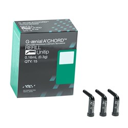 GC GAENIAL A'CHORD Unitips - Universal Light-Cured Radiopaque Composite - Shade A4 - 0.25g, 15-Pack