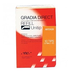 GC GRADIA DIRECT Anterior - Light-Cured Composite - Shade CT Clear Trans - 0.3g Unitips, 10-Pack