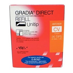 GC GRADIA DIRECT Anterior - Light-Cured Composite - Shade CV Cervical - 0.3g Unitips, 20-Pack