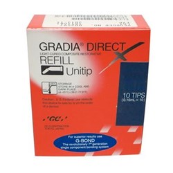 GC GRADIA DIRECT Anterior - Light-Cured Composite - Shade XBW Bleach White - 0.3g Unitips, 10-Pack