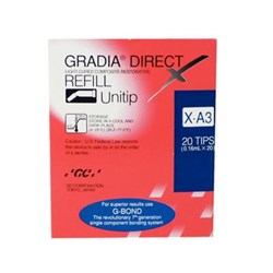 GC GRADIA DIRECT X - Universal Light-Cured Composite - Shade X-A3 - 0.3g Unitips, 20-Pack