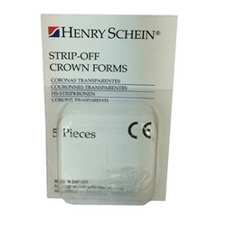 HENRY SCHEIN Crown Form Strip Off Clear Size 122 Pack of 5