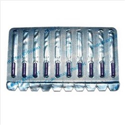 HENRY SCHEIN Barbed Broach 21mm Size 4 Blue Pack of 10