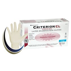 HS Criterion CL Latex Gloves Pwd free Large Box 100