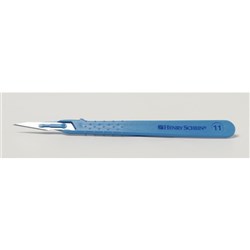 Henry Schein Stainless Steel Scalpels - Sterile - Disposable - Size 11, 10-Pack