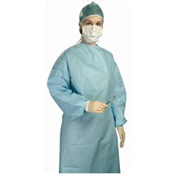 Sterile Gown HENRY SCHEIN Surgical Blue Med pack 25