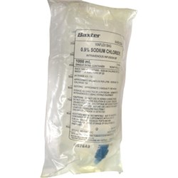 Saline Bag Sodium Chloride 0.9 Injection 1L Bag