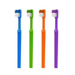 Acclean Soft Adult Toothbrushes - 39 Tufts - 4 Assorted Colours, 72-Pack