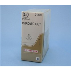SUTURE Ethicon Chromic Gut 3/0 26mmSH 1/2circ taper point x36