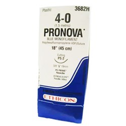 SUTURE Ethicon Pronova 16mm 5/0 PS3 3/8cir rev cut 45cmx12
