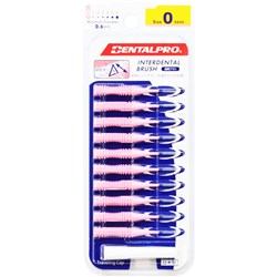 DENTALPRO Interdental Brush #0 Pink pack of 10