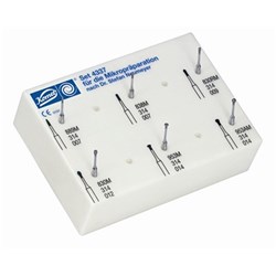 Komet Micropreparation Set - 4337F - Fine Grit - High Speed, Friction Grip (FG), 6-Pack