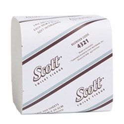 SCOTT Toilet Tissue 1ply Soft Interleaved 500 sheets Pk of36