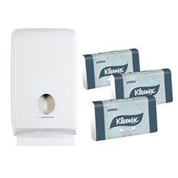KLEENEX Compact Towel Starter Kit Pack of 15 & 1 Dispenser